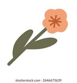 Flor de laranja-pêssego com estame em forma de estrela, alegre e brincalhão.