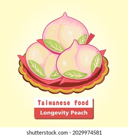 Peach-shaped bun,celebrate long life for elderly people.