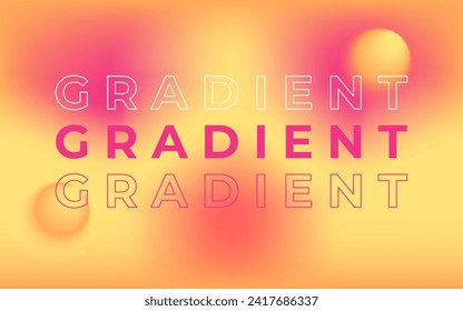 Peachy blurred gradient background. Bold vibrant colors. Modern abstract wallpaper layout template. Y2k, 90s. Retro aesthetic. Vector illustration.