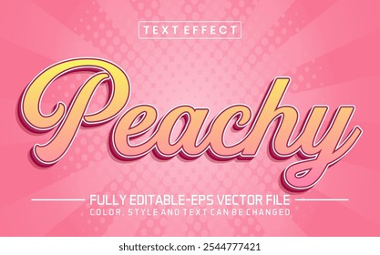 Peachy font Text effect editable