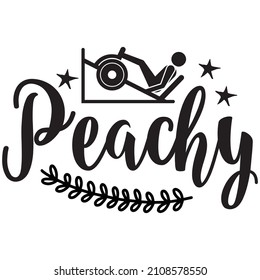 peachy t shirt design, vector file.