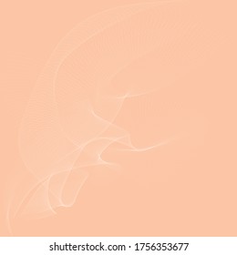 Peachy wavy wallpaper, abstract background.
