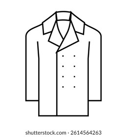 peacoat outerwear male line icon vector. peacoat outerwear male sign. isolated contour symbol black illustration