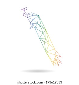 Peacock abstract isolated on a white background, vector illustration