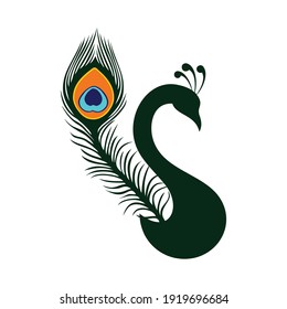 peacock abstract letter s icon vector concept design