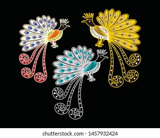 Peacock abstract vector Illustration can use for background, card, greeting etc.