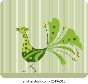 Peacock artistic hand drawn