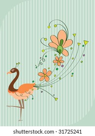 Peacock artistic hand drawn