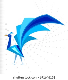Peacock Artistic Hand Drawn Vector Art