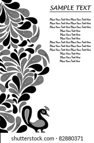 peacock background design can be use as greeting or invite