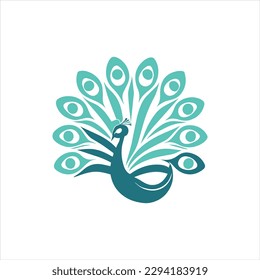 Peacock Bird Logo Design Vector