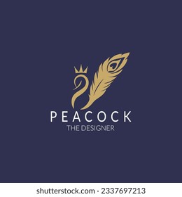 Peacock Bird Luxurious Logo For Your Brand