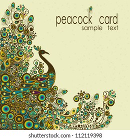 Peacock card