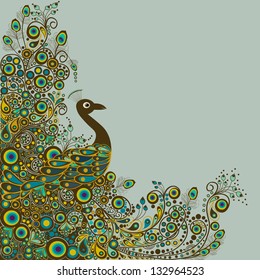 Peacock card