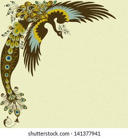 Peacock card