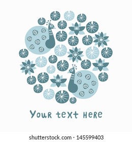 peacock card