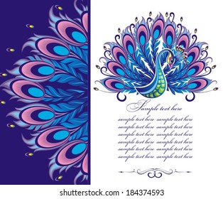 Peacock card