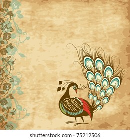 Peacock Card