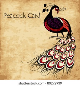 Peacock Card