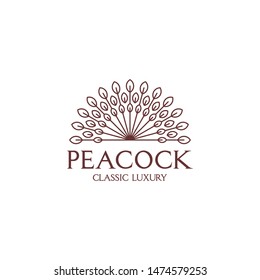 Peacock Classic Luxury Logo Monoline