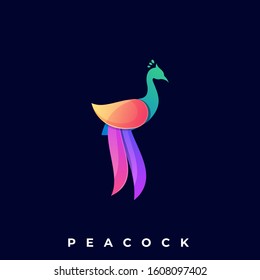 Peacock Color Illustration Vector Template. Suitable for Creative Industry, Multimedia, entertainment, Educations, Shop, and any related business