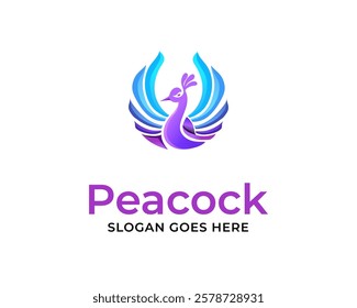 peacock colorful logo symbol icon illustration design 	