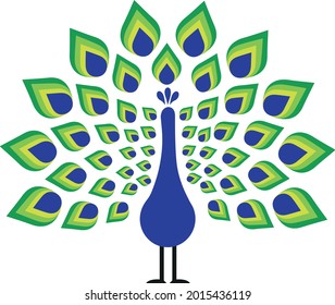 Peacock colourful Vector Design logo