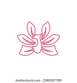 Peacock design element vector with modern creative concept idea
