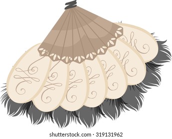 Peacock Fan Vector Illustration
