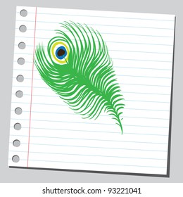 Peacock feather