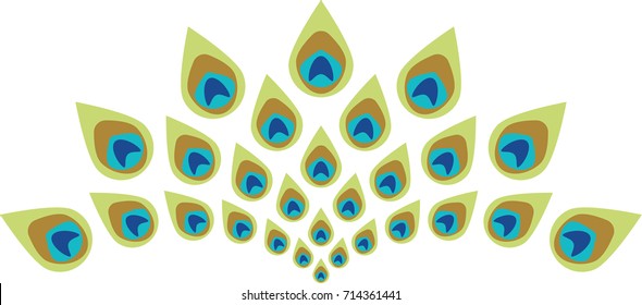 Peacock feather abstract vector illustration