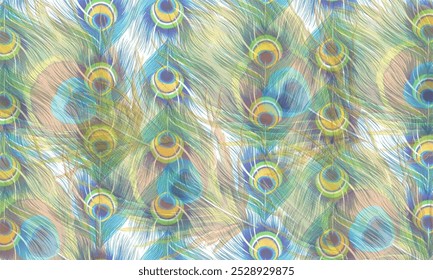 Diseño de arte de fondo de pluma de pavo real