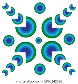 Peacock feather Design pattern For Greeting Cards and Gift cover