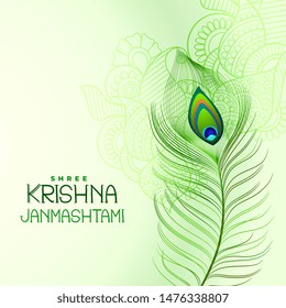 diseño de plumas de pavo real para shna janmashtami