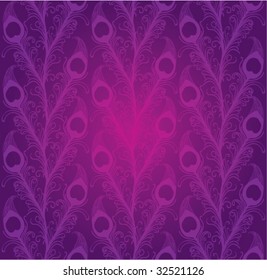 peacock feather east pattern violet pink