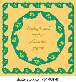 Peacock Feather Frame Stock Vector (Royalty Free) 647931784 | Shutterstock