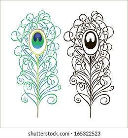 Peacock feather graphics