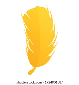 Peacock feather icon. Cartoon of peacock feather vector icon for web design isolated on white background