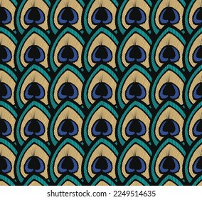 Peacock Feather Lines Pattern Design