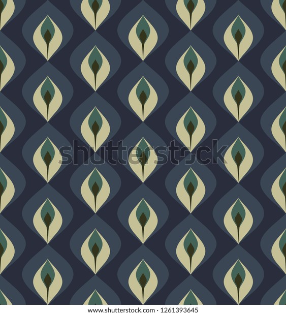 Peacock feather pattern ornate paisley design.\
Retro ornament for interior textile, fabric cloth, phone case,\
scrapbook paper. Decorative allover motif. Old gold, green, gray\
blue vintage print\
block.