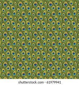 Peacock feather vector pattern
