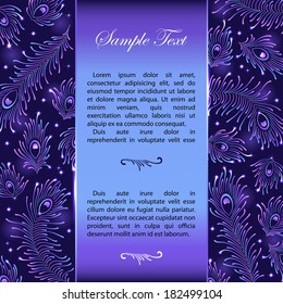 Peacock Feathers Background. EPS 10. Mask was used. Smartly grouped. You can use elements separately.