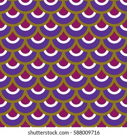 Peacock feathers. Seamless pattern. Retro vector illustration
