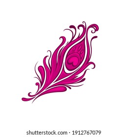 Peacock Feathers Vector Simple Design