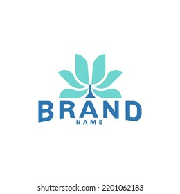 Peacock flower logo brand identity
