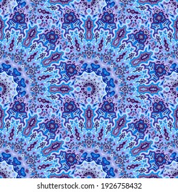 Peacock Flower Seamless Ornament. Diwali Ethnic Vector Graphic Design. Lace Coachella Medallion Geometric Seamless Pattern. Wrapping Paper Print.