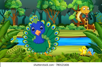 Peacock Cartoon Images Stock Photos Vectors Shutterstock