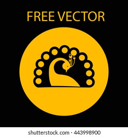 peacock free vector style flat