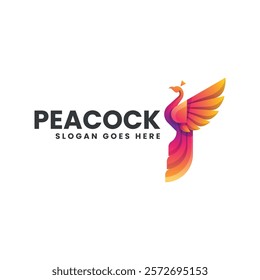 Peacock Gradient Colorful Logo Template