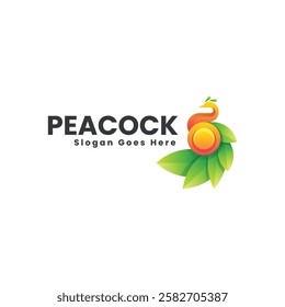 Peacock Gradient Colorful Logo Template